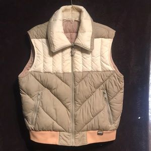 Vintage mountain goat ski vest reversible small